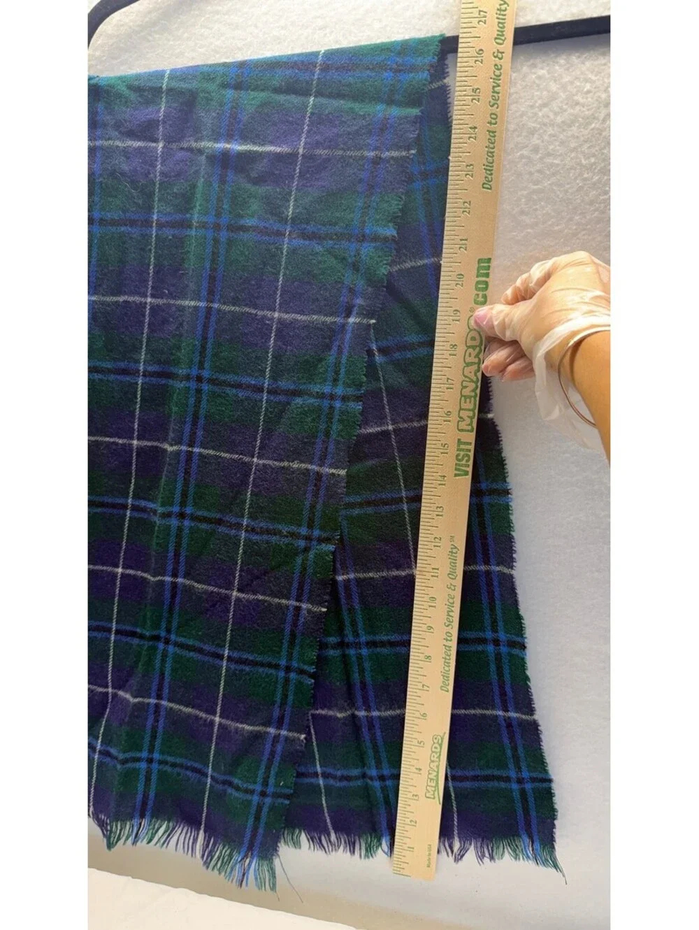 Vintage Rodlinoch Douglas Tartan Scarf 100% Pure New Wool Made in Scotland E-3